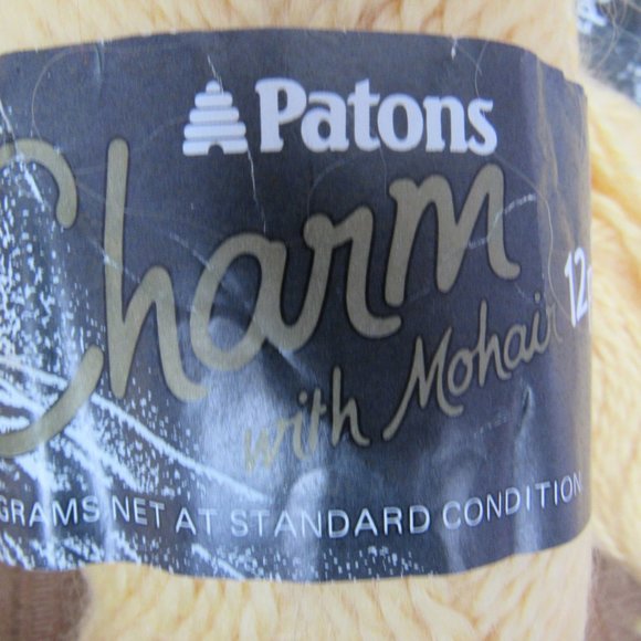 Lot 5 sks Patons Charm Yarn, Wool Blend, Yellow(1699), 50g each - Picture 2 of 4